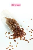 Dökme Cam Kum Boncuk (8/0) 3 mm - 60 Gram - Şeffaf Kahve - BNC198 - 1