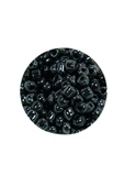 Dökme Cam Kum Boncuk Büyük Boy (6/0) 4 mm - 20 Gram - Siyah - BNC084 - 2