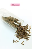 Uzun Boru Kesme Boncuk Çap 2mm Uzunluk 10 mm - 20 Gram - Parlak Gold - BNC249 - 1