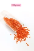 Kesme Cam Boncuk 2mm - 20 Gram - Turuncu -BNC305 - 1
