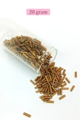 Uzun Boru Kesme Boncuk Çap 2mm Uzunluk 10 mm - 20 Gram - Gold - BNC248 - 1