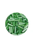 Uzun Boru Kesme Boncuk Çap 2mm Uzunluk 10 mm - 20 Gram - Yeşil Beyaz - BNC247 - 2