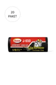 J-500 Jumbo Boy Çöp Torbası 80 x 110 cm 10 Lu Rulo x 20 Paket = 200 Adet (Siyah) - 1