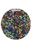 Karışık Renk 4 mm Yaklaşık 220 adet/20 gram Cam Boncuk Oya Yazma Bileklik ve Kolye - 1