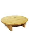 Ahşap Kesim Tahtası Panosu 30 Cm. Yuvarlak Bambu Ayaklı Royaleks-10506 - 1