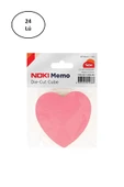 Noki 75x75 mm 80 Yaprak Yapışkanlı Not Kağıdı Kalp Şekilli - 1