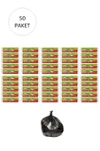 J-250 Jumbo Boy Çöp Torbası 80 x 110 cm 10 Lu Rulo x 50 Paket = 500 Adet (Siyah) - 1