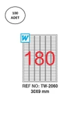 Tanex Tw-2060 Lazer Etiket 30X09 Mm 100 Lü - 1