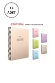Pastoral A4 Spiralli PP Kapak Defter 96YP Çizgili 12 Adet - 1