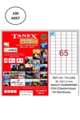 Tanex Tw-2065 Lazer Etiket 38X21 Mm 100 Lü - 1