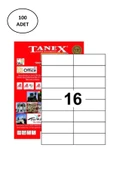 Tanex Tw-2216 Lazer Etiket 105X35 Mm 100 Lü - 1