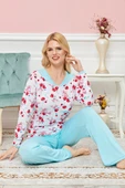Bayan Uzun Kollu Pijama Takımı Model no 7579 - 1