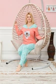 Bayan Uzun Kollu Pijama Takımı Model no 7620 - 1