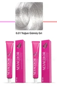 2 li Set Premium 0.01 Yoğun Gümüş Gri - Kalıcı Krem Saç Boyası 2 X 50 g Tüp - 1