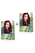2 Paket Natural Beauty Amonyaksız Saç Boyası 3.66 Patlıcan Moru - 1
