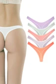 5 Adet Pamuklu Kadın Klasik Tanga Soft Renkler - 2