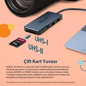 Transcend TS-HUB5C 2-Port Type-A,1-Port Type-C,1-Port PD,SD/MicroSD Gen 2 Type C HUB & Kart Okuyucu thumbnail 7