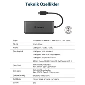 Transcend TS-HUB5C 2-Port Type-A,1-Port Type-C,1-Port PD,SD/MicroSD Gen 2 Type C HUB & Kart Okuyucu thumbnail 9