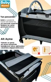 Baby Home 560 Golite 70x110 Bebek Oyun Parkı Yatak Sepet Beşik Sünger Yatak Hediye - 9