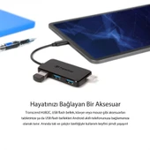 Transcend TS-HUB2C  USB-C Cihazlarınız İçin 4 Portlu USB 3.1 HUB - 5