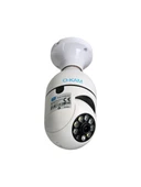 O-KAM 2MP WiFi Ampul Kamera Gece Renkli Döner Başlıklı Çift Ses SD Destekli Tak Çalıştır - 2