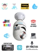 O-KAM 2MP WiFi Ampul Kamera Gece Renkli Döner Başlıklı Çift Ses SD Destekli Tak Çalıştır - 1