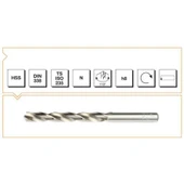 Makina Takım HSS DIN 338 Silindirik Saplı Kısa Taşlanmış Matkap Ucu 13.5 mm - MTE B00007001350 - 1