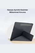 Galaxy Tab S10 FE Plus Uyumlu 13.1 inç Kalem Bölmeli Standlı Tri Folding Tablet Kılıfı - 3