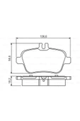 Bosch 0 986 495 348 A0074209520 Unıversal Tüm Araçlar Arka Fren Balatası - 2