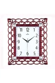 ZERO LAND DUVAR SAATİ KIRMIZI ÇERÇEVE ÇAP:32.3CMX 37.5CM AKRİLİK BOYALI 2 RENK ABS KASA MİNERAL 479123 - 1