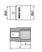 Ceta 3/4" 12 Köşe (Yıldız) Lokma Anahtar - 22 mm - C32-B22 thumbnail 2