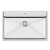 Crauf Poli 6303 PVD Inox Tek Gözlü 51x78 cm Paslanmaz Çelik Mutfak Eviyesi - 1