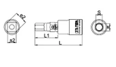 Ceta Form 1/4 Lokmalı Allen Bits Ucu - C08S-H25 - 2