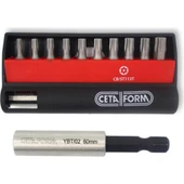Ceta 11 Parça Delikli TORX Bits Uç Takımı ve 1/4" Bits Tutucu - CB/ST113T - 1