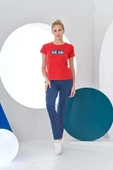Pjs Kadın Glad Baskılı Kısa Kollu Spor Pijama Takım - 1