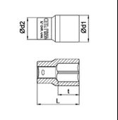 Ceta 1/4" 6 Köşe Lokma Anahtar - 14 mm - C02-H140 - 2