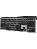 Throne Elite K1 Sessiz Switch 110+8 Multimedya Tuşlu Windows & Macos Uyumlu Premium Alüminyum- Kablosuz Ofis Klavyesi 2.4ghz + Çift Bluetooth Profili - 4