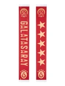 Galatasaray Lisanslı Kırmızı 5 Yıldız Şal Atkı - 1