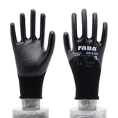 Faba EP-1322 Siyah Nitril Polyester Eldiven-L - 3