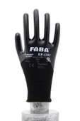 Faba EP-1322 Siyah Nitril Polyester Eldiven-L - 1