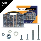 Civtec 591 Parça 20 Çeşit 8.8 Çelik Civata - Somun - Pul Seti TK-19 thumbnail 3