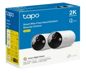 TP-Link Tapo C410 İkili Paket 2K 3MP Akıllı Kablosuz Güvenlik Kamerası Sistemi, 2 Kameralı Sistem - 1