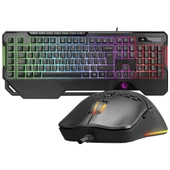 Rampage KM-R96 ELEMENTAL Siyah RGB Aydınlatmalı Q Oyuncu  Klavye ve Mouse Gaming Set 7200dpı - 1