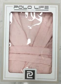 Polo Life Kutulu Bamboo Tek Bornoz Şalyaka-Pembe (XL Beden) - 1
