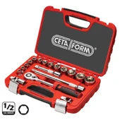 Ceta Form 1/2” 6 Köşe Lokma Takımı(Metrik)18 Parça - C20-18PH2 thumbnail 1