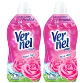 Vernel Max Konsantre Çamaşır Yumuşatıcısı Taze Gül 1440 Ml 60 Yıkama 2'li set - 1