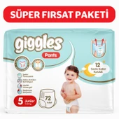 Giggles Pants Külotlu Bebek Bezi 5 Numara Junior 72 Adet - 1