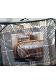 Merinos Comforter Çift Kişilik Yorgan Set Antonin Gri-Sarı - 2