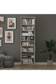 Asra Trend MDF Kül Gri Kapaklı Kitaplık – Ayarlanabilir Raf, Ev&Ofis Modern Dekoratif Kitaplık, K-33 thumbnail 4