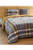 Merinos Comforter Çift Kişilik Yorgan Set Antonin Gri-Sarı - 1